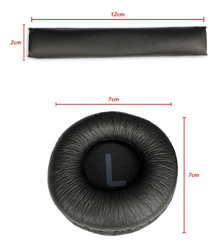 Espuma Preta Para Fone Jbl Tune 600 450 450bt 500bt 500 1