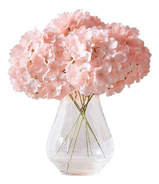 Kislohum Artificial Hydrangea Flowers Blush Heads 10 Fake Hy 0