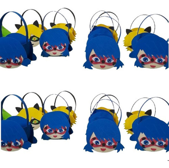 Bolsitas Para Sorpresitas Ladybug Goma Eva Miraculous X10 0