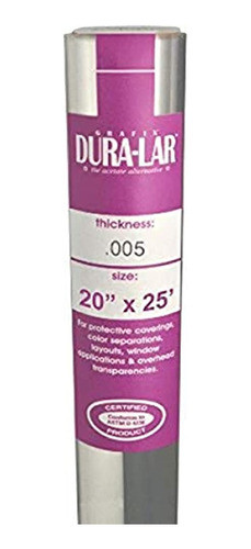 Grafix - Rollo De Película Transparente 0005 Dura-lar 200 In 0