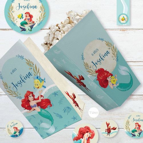Kit Imprimible Sirenita Ariel Tukit 1