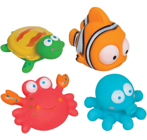Kit Bichinhos Para Banho Animais Esguicha Agua - Buba Baby 0