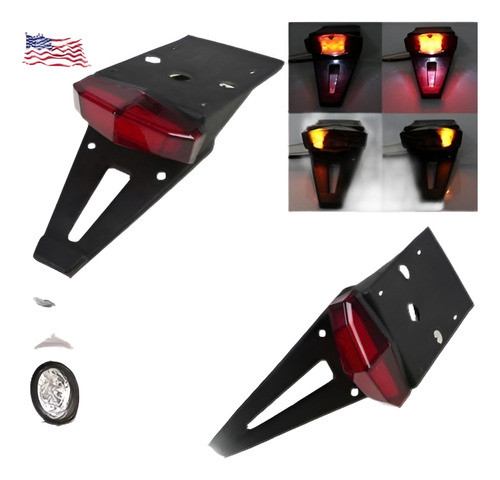 2 Carretera Suciedad Enduro Moto Led Trasero Guardabarros Fr 0