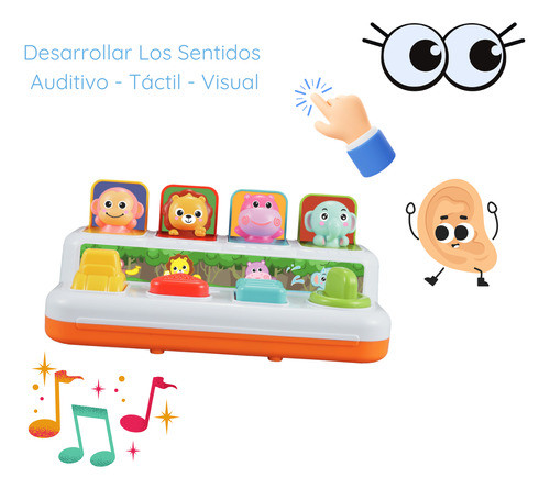 Juguete Para Bebe Con Sonido Animales Didactico Poppi 1