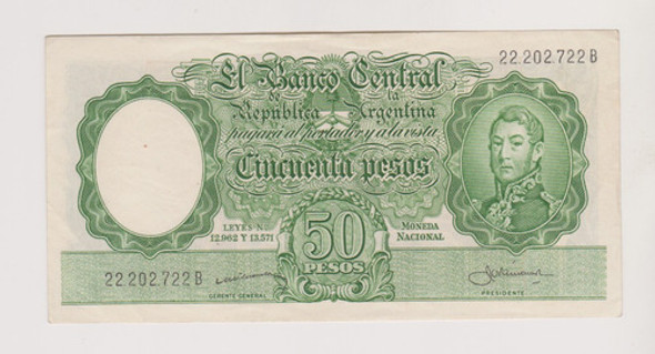 Billete Argentina 50 $ Bottero 1995 Año 1958 Excelente 0 Billete Argentina 50 $ Bottero 1995 Año 1958 Excelente 0