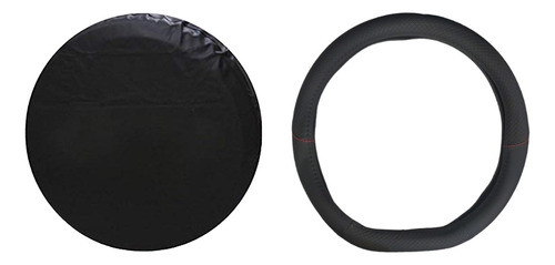 Combo Cubre Volante Base Plana + Cubre Rueda Liso Rodado 15 0