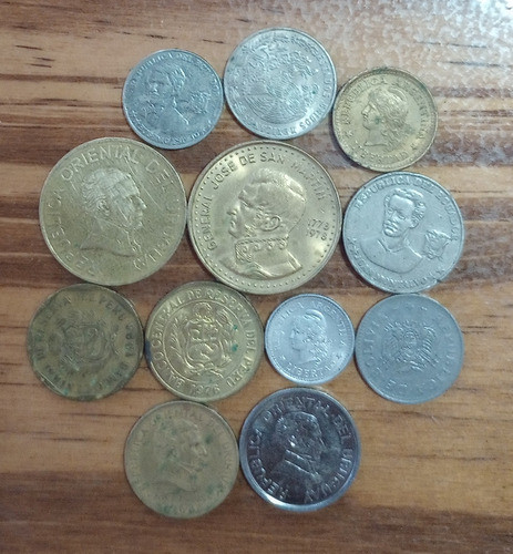 Lote De 12 Monedas Antiguas De Sudamerica 1