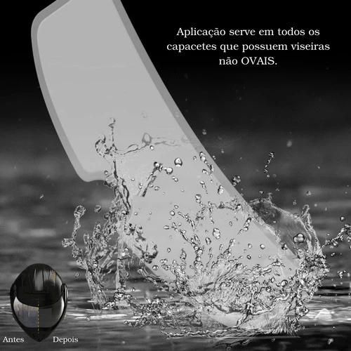 Kit 2 Pelicula Para Viseira Anti Embaçante Universal Chuva 1