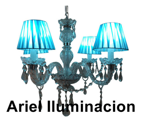Araña Colgante 4 Luces Con Caireles !!exclusiva 1
