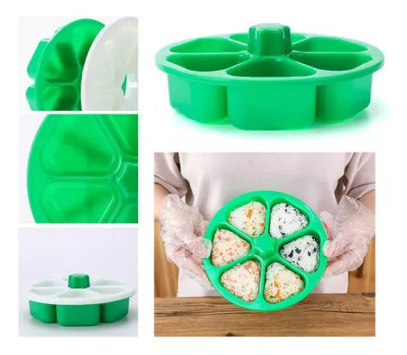Molde De Sushi De 6 Furos Onigiri Press Molding Diy Rice Bal 1 Molde De Sushi De 6 Furos Onigiri Press Molding Diy Rice Bal 1