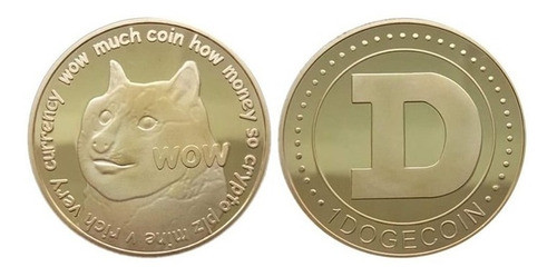 Souvenir Moneda Dogecoin Física Coleccionable Con Cápsula 1