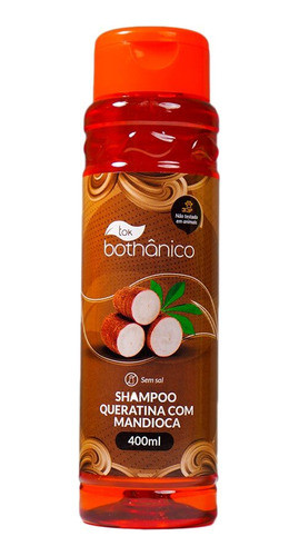 Kit C/ 2 Shampoo Queratina Com Mandioca Tok Bothânico 400ml 1