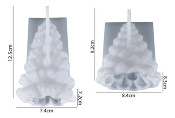 4 Peças De Molde De Árvore De Natal Com Vela Artesanal 1 4 Peças De Molde De Árvore De Natal Com Vela Artesanal 1