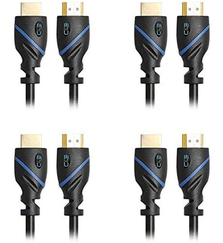 Cye 4 Piezas Cable Hdmi De Alta Velocidad Con Ethernet 8 Pie 0