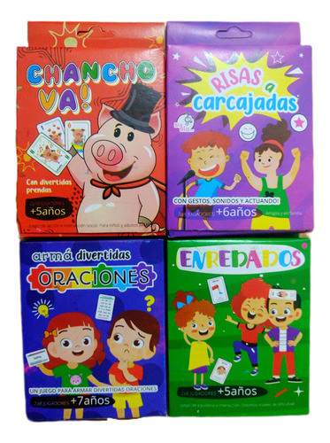 Cartas Naipes Combo X 4 Juegos De Mesa 0