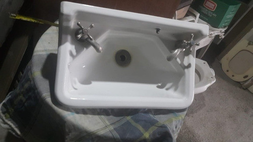 Pileta Olmos 28x 45cm Antigua Con Griferia 0