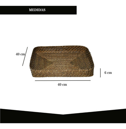 Bandeja Rectangular Natural 1