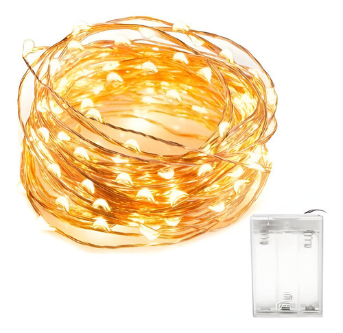 Guirnalda Luciérnaga 2m 20 Led Cálida A Pila Calidad 0