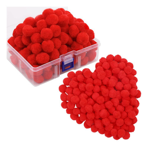 Pom Poms De 25cm Para Proyectos Diy, 150 Unidades, Rojo 0