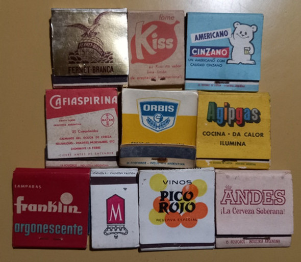 10 Antiguas Carteritas De Fosforos Publicidades Argentina 0