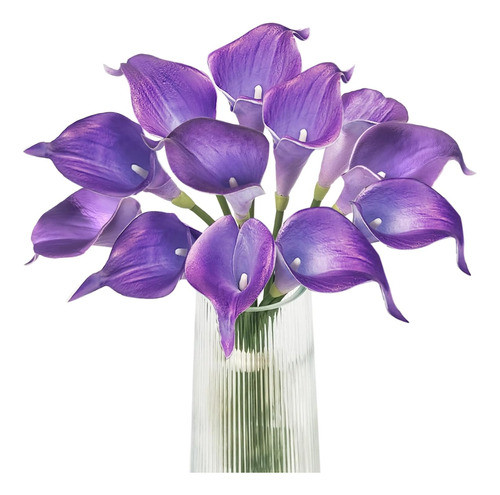 Ramo Lirios Artificiales Decoración 12pzas Violeta 0
