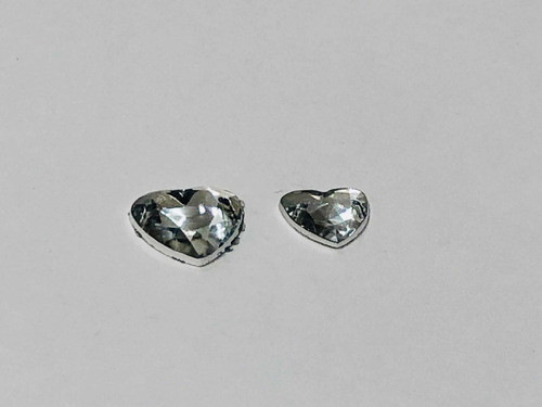 100 Piedras Para Coser De Corazón Transparentes 8 Y 10mm 1