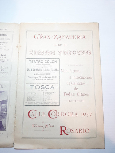 Rosario Teatro Colon Temporada De Inauguración 1904 Ro 1078 1