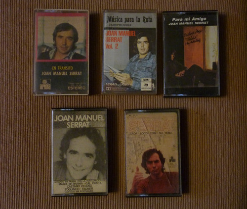 Lote X 5 Cassettes Originales De Joan Manuel Serrat 0