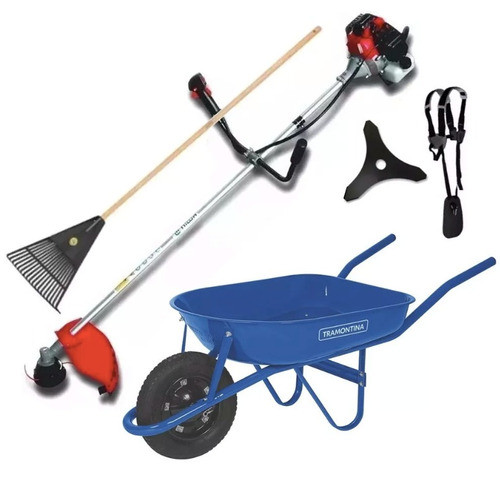 Bordeadora Desmalezadora Pro 52cc + Carretilla Kit Jardinero 0
