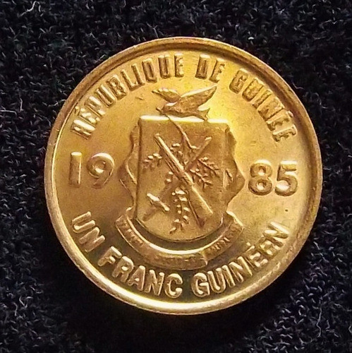 Guinea 1 Franco 1985 Sin  Circular Escudo Nacional 1
