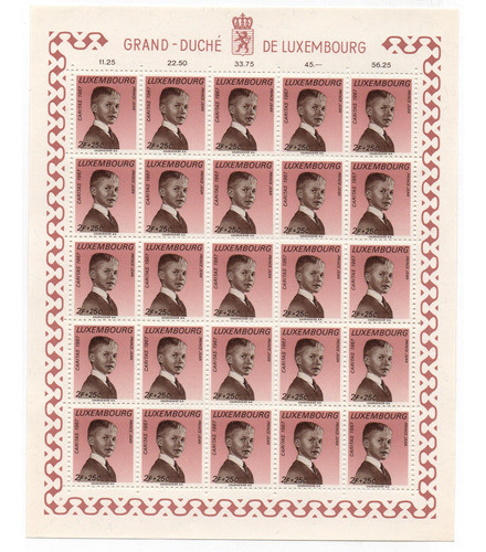 Sello Yvert Nº 712 De Luxemburgo En Plancha 0