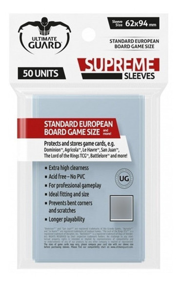 Protectores Para Juegos De Mesa Europeo Estándar 62x94mm 0