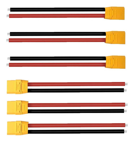 Babaobox 3 Pares Amass Xt90h Xt90 Conector Macho Y Hembra En 0