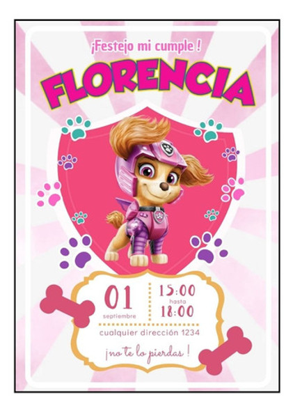 Tarjeta De Cumple Paw Patrol Digital 0