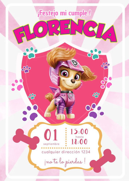 Tarjeta De Cumple Paw Patrol Digital 1