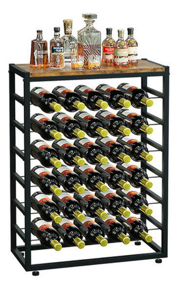 Yoleo Wine Rack Free Standing 6-tier 30 Bottles Wine Holder 0