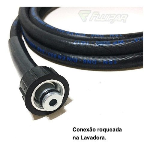 Mangueira 6mtrs Trama De Aço Lavadora Pressão Tekna Hlx 200 1