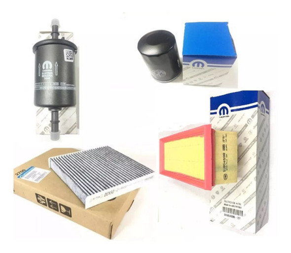 Kit 4 Filtros Original Fiat Mobi 1.0 Fire 0