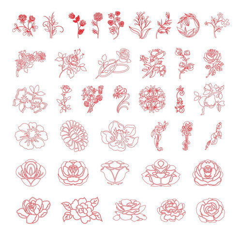 Vectores Corte Laser - 450 Figuras Flores Y Hojas 1