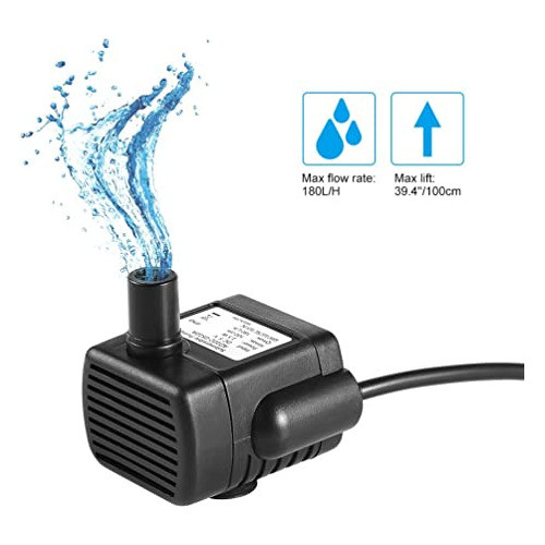 Bomba Sumergible Usb Ledgle Para Estanque O Pecera 180l/h, 1