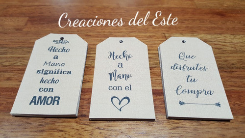 Tags Etiquetas Personalizadas Hecho Con Amor X 50 0