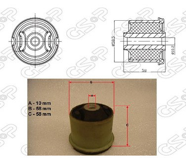 Buje De Parrilla Trasero Gsp Vw Polo 04-06 0