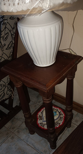 Mesa Mesita Alta Arrime Telefono O Lámpara, Madera Algarrobo 1