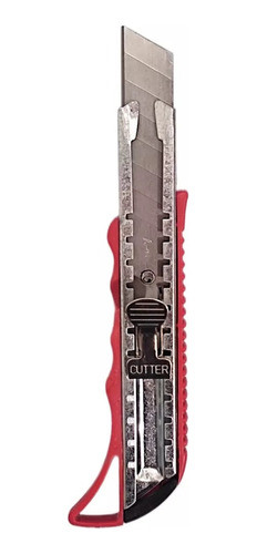 Cutter 18 Mm Profesional Mango Traba Seguridad Cortante 0