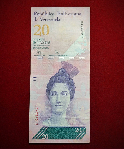 Billete 20 Bolivares Venezuela 2009 Pick 91 D 0