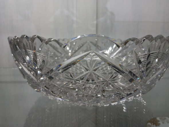 Manyantiques -  Antiguo Centro De Mesa Frutera Cristal Checo 1 Manyantiques -  Antiguo Centro De Mesa Frutera Cristal Checo 1