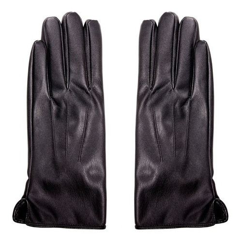 Guantes De Cuero Pu Mujer Elegante Frizado Belgrano Tikal 1