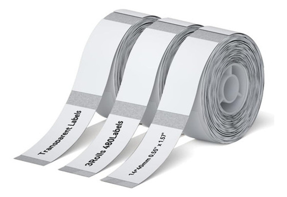 Papel De Etiqueta De Fita Transparente Niimbot D110 De 3 Rol 0