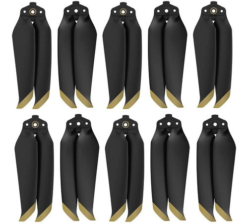 10 Helices Para Drone Mavic Air 2/air 2s (negra Y Dorada) 0