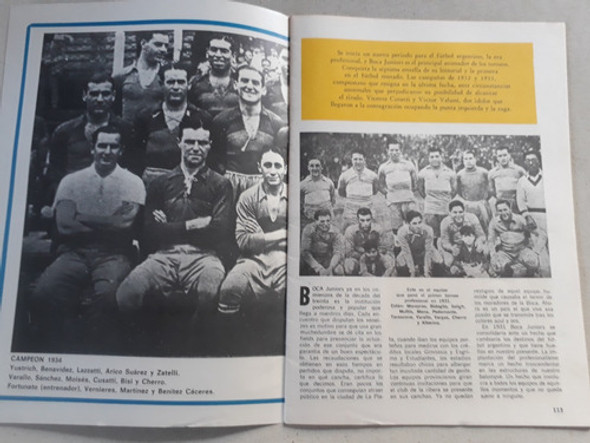 Revista Historia De Boca El Gran Campeon N° 8 Equipo De 1934 1